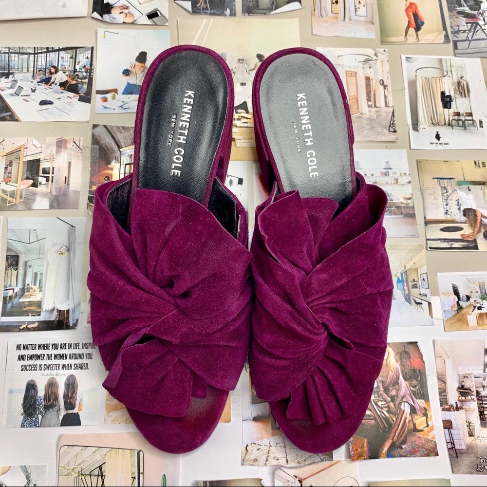 Kenneth Cole Bow Slide Block Heels